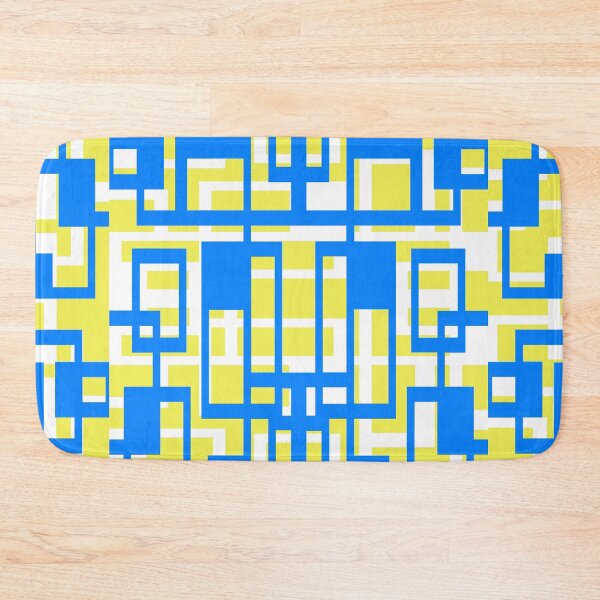 Item preview, Geometric Shapes Pattern Light-Blue White Cut Out designed and sold by taiche.