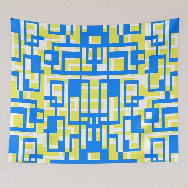 Item preview, Geometric Shapes Pattern Light-Blue White Cut Out designed and sold by taiche.