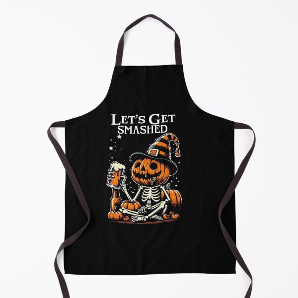 Item preview, Let's Get Smashed Funny Pumpkin Halloween Drinking Beer designed and sold by Yonshop.