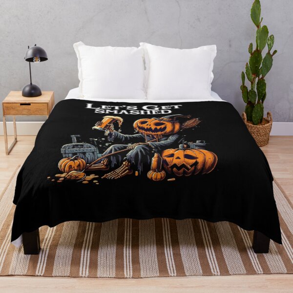 Item preview, Let's Get Smashed Funny Pumpkin Halloween Drinking Beer Gift  designed and sold by Yonshop.