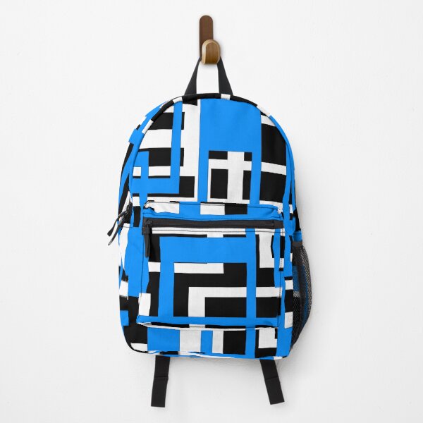 Item preview, Geometric Shapes Pattern Light-Blue White Black Background designed and sold by taiche.