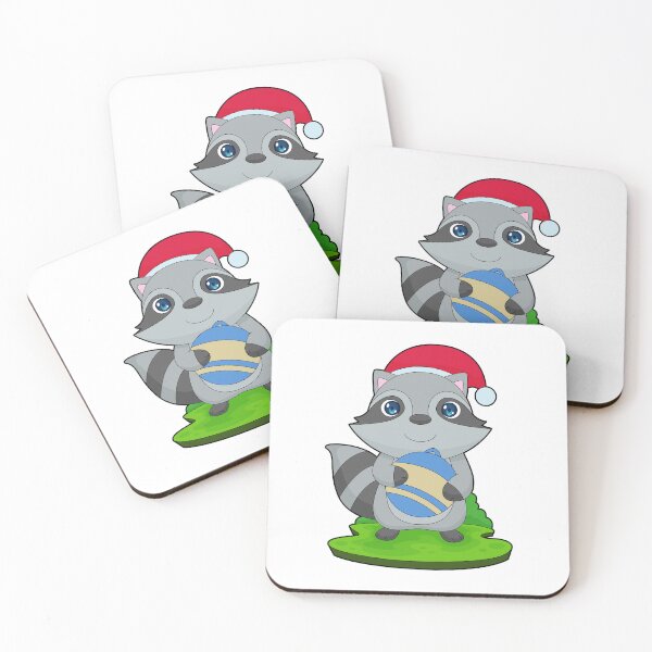 Item preview, Racoon Christmas Christmas ball designed and sold by Snabdesign84.