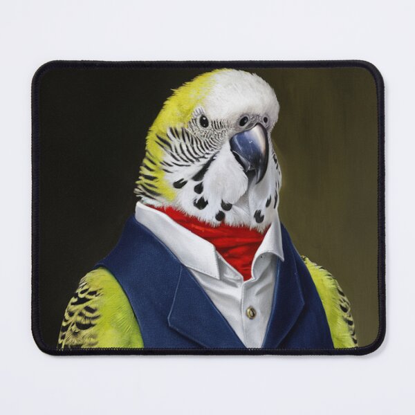 Item preview, Budgie Wearing Waistcoat designed and sold by whitecat23.