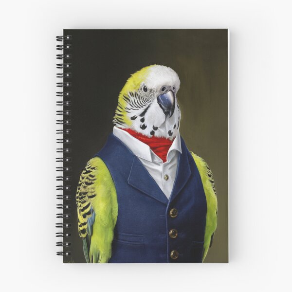 Item preview, Budgie Wearing Waistcoat designed and sold by whitecat23.