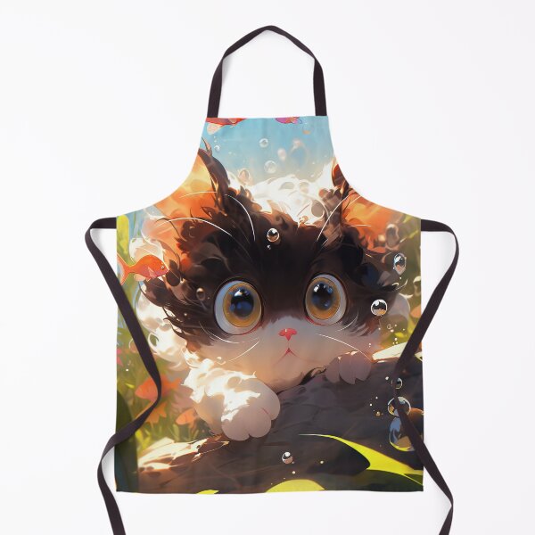 Item preview, Anime kitten swimming underwater art designed and sold by TheArtistOf2022.