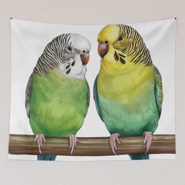 Item preview, Mr and Mrs Budgie designed and sold by whitecat23.