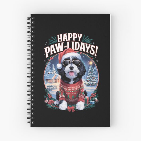 Item preview, Sheepadoodle Dog Happy Pawlidays Merry Christmas Happy Holidays designed and sold by FurryHavenPH.
