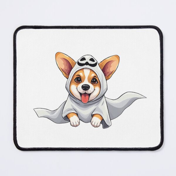 Item preview, Spooky Corgi in Ghost Costume for Halloween designed and sold by EpicPaws.