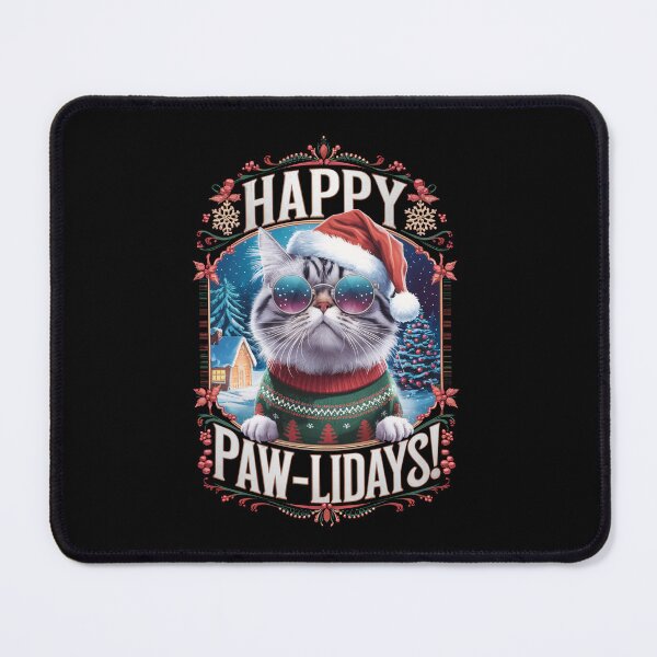 Item preview, Persian Cat Happy Pawlidays Merry Christmas Happy Holidays designed and sold by FurryHavenPH.
