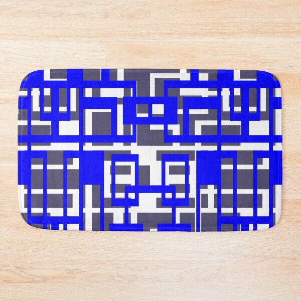 Item preview, Geometric Shapes Pattern Blue White Cut Out designed and sold by taiche.