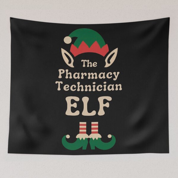 Item preview, The Pharmacy Technician Elf, Christmas Pharmacist, Funny Pharmacist  designed and sold by Anniko Art Studio.