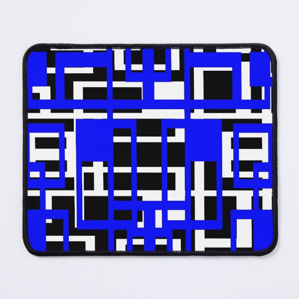 Item preview, Geometric Shapes Pattern Blue White Black Background designed and sold by taiche.