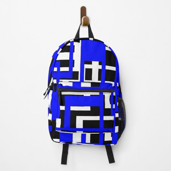 Item preview, Geometric Shapes Pattern Blue White Black Background designed and sold by taiche.