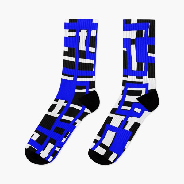 Item preview, Geometric Shapes Pattern Blue White Black Background designed and sold by taiche.