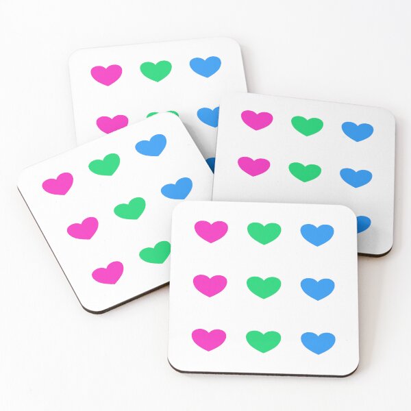 Item preview, Polysexual flag hearts bundle designed and sold by Inspirationmotivation.