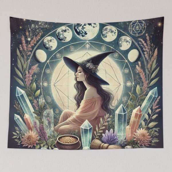 Item preview, Moon phase and witch designed and sold by ValerieStOnge.