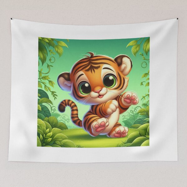 Item preview, Little Tiger Cub Dancing designed and sold by kharatsuchita.