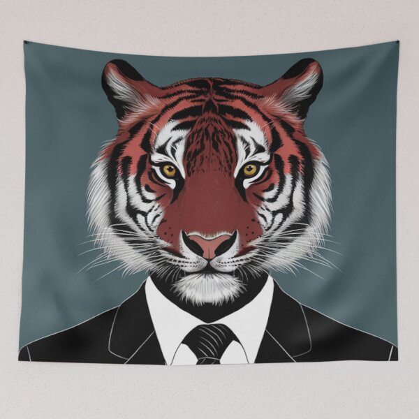 Item preview, Tiger Wearing Suit designed and sold by whitecat23.