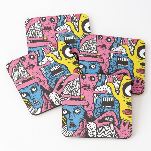 Item preview, Abstract Party Monsters in Bold Colors designed and sold by shafranietz.