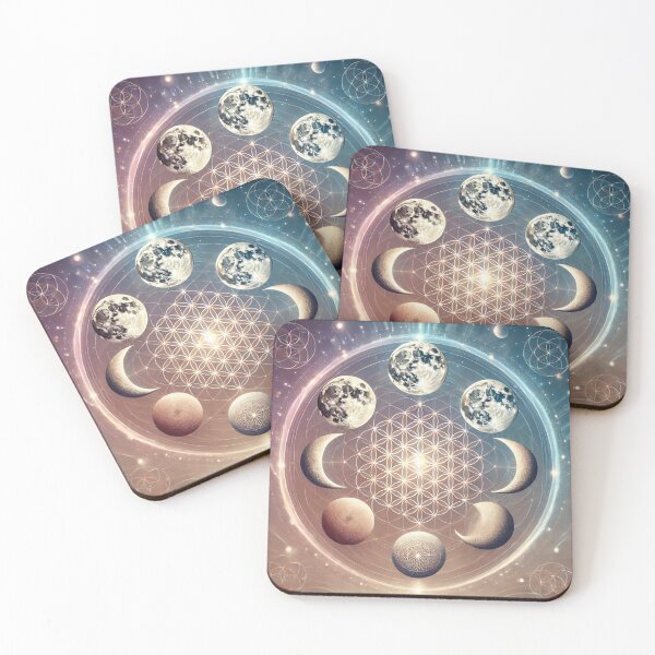 Item preview, Moon phase sacred geometry designed and sold by ValerieStOnge.