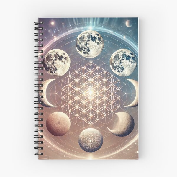 Item preview, Moon phase sacred geometry designed and sold by ValerieStOnge.