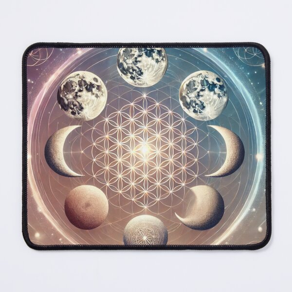 Item preview, Moon phase sacred geometry designed and sold by ValerieStOnge.