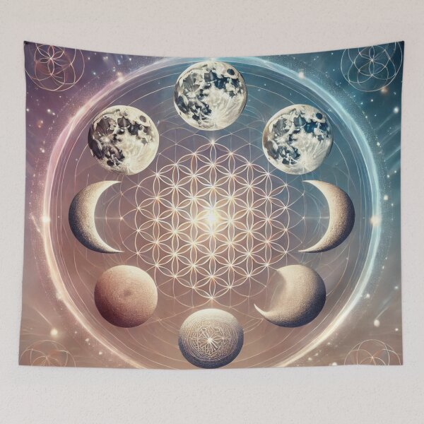 Item preview, Moon phase sacred geometry designed and sold by ValerieStOnge.
