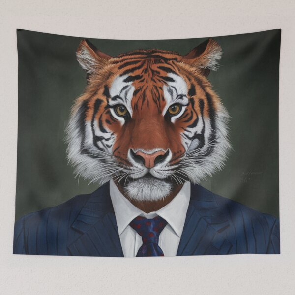 Item preview, Tiger Wearing a Suit designed and sold by whitecat23.