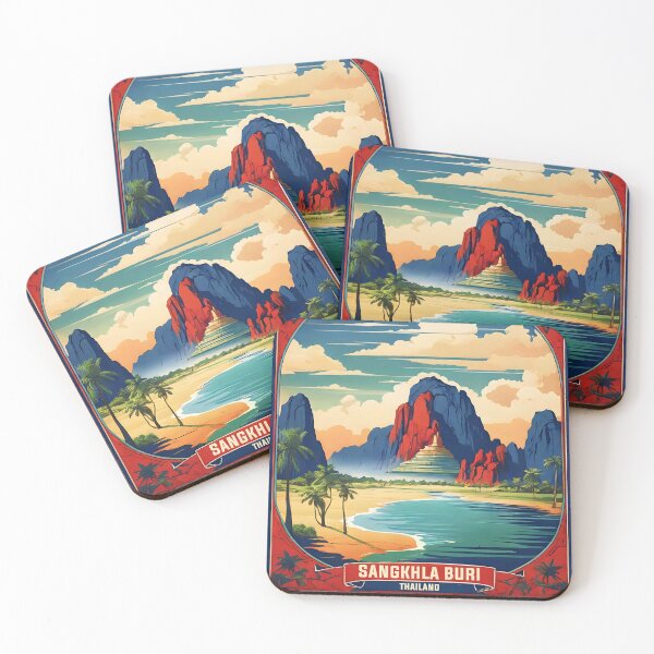 Item preview, Sanghla Buri Thailand Vintage Travel Tourism  designed and sold by TravelersGems.