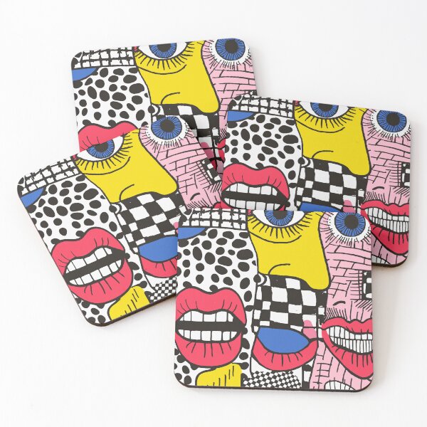 Item preview, Abstract Party Monsters in Bold Colors designed and sold by shafranietz.