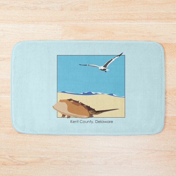 Item preview, Horseshoe Crab and Seagull Beach Design Kent County, Delaware Century designed and sold by laughingwillows.