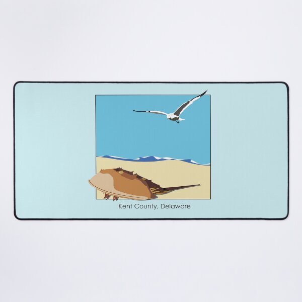 Item preview, Horseshoe Crab and Seagull Beach Design Kent County, Delaware Century designed and sold by laughingwillows.