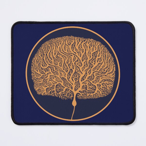 Item preview, Minimalist Purkinje Cell - Blue and Yellow designed and sold by Pleiotrop-Art.