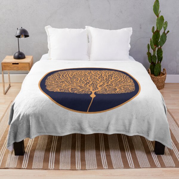 Item preview, Minimalist Purkinje Cell - Blue and Yellow designed and sold by Pleiotrop-Art.