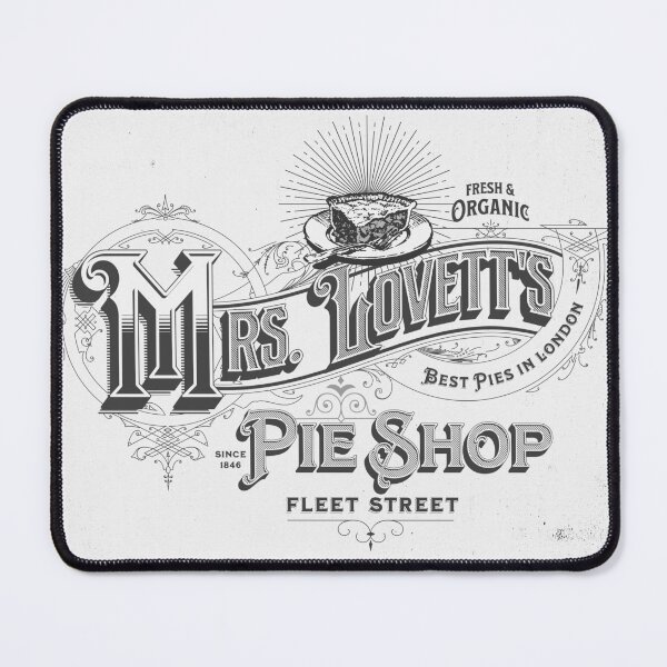 Item preview, Vintage Mrs. Lovett's Pie Shop Logo - Sweeney Todd Inspired Design designed and sold by PricklyBearArt.