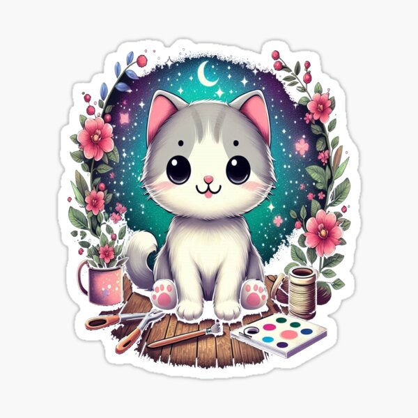 Item preview, little cat cartoon designed and sold by TeeNique65.