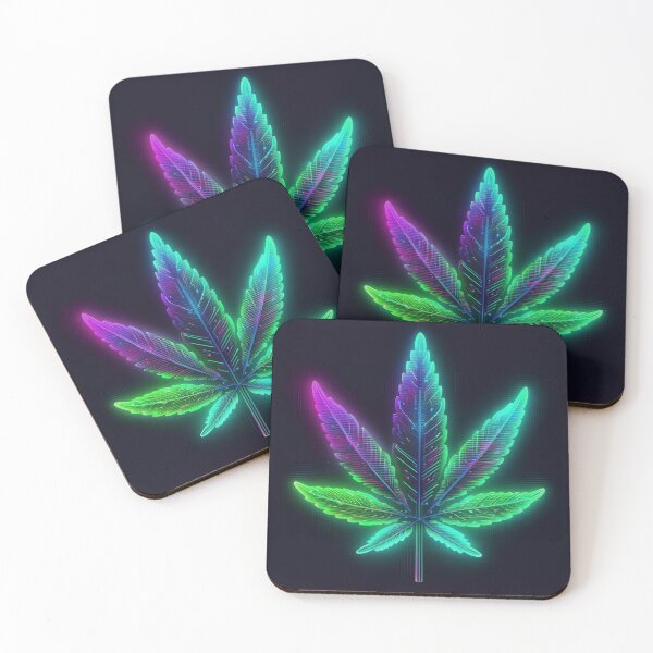 Item preview, Weed Leaf Vaporwave Art (futurism) designed and sold by ytalo-radf.