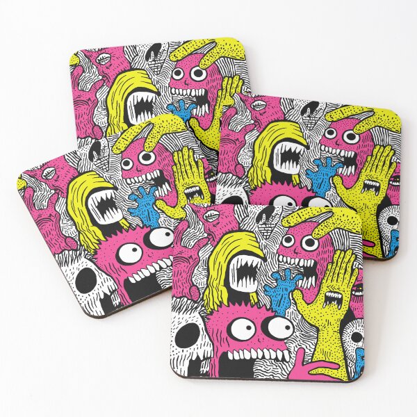 Item preview, Abstract Party Monsters in Bold Colors designed and sold by shafranietz.