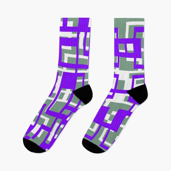 Item preview, Geometric Shapes Pattern Lavender-Blue White Cut Out designed and sold by taiche.