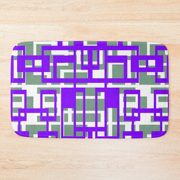 Item preview, Geometric Shapes Pattern Lavender-Blue White Cut Out designed and sold by taiche.