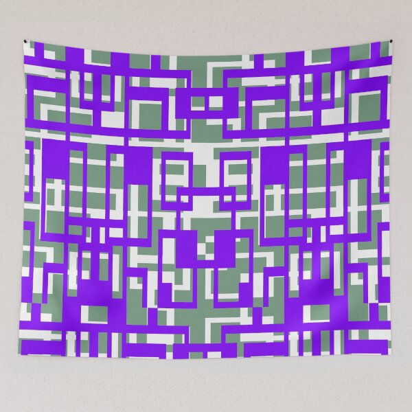 Item preview, Geometric Shapes Pattern Lavender-Blue White Cut Out designed and sold by taiche.