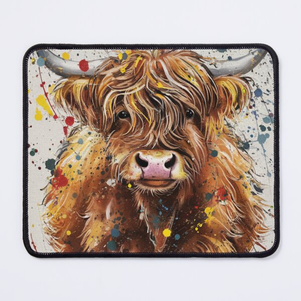 Item preview, Highland Cow Paintsplash Effect designed and sold by whitecat23.