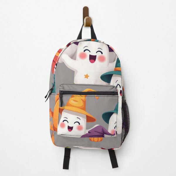 Item preview, A gathering of Cute Halloween Ghosts with Pumpkins Horror Trick or Treat Ghost for the Spooky Season designed and sold by Grang Art Artistic Designs.
