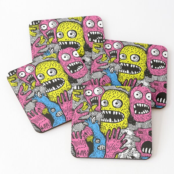 Item preview, Abstract Party Monsters in Bold Colors designed and sold by shafranietz.