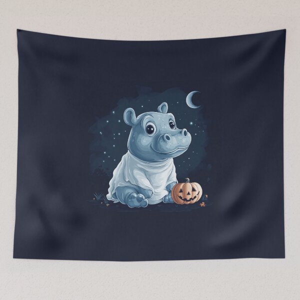 Item preview, Moo Deng Cute Hippo Halloween designed and sold by No11DigitalArt.