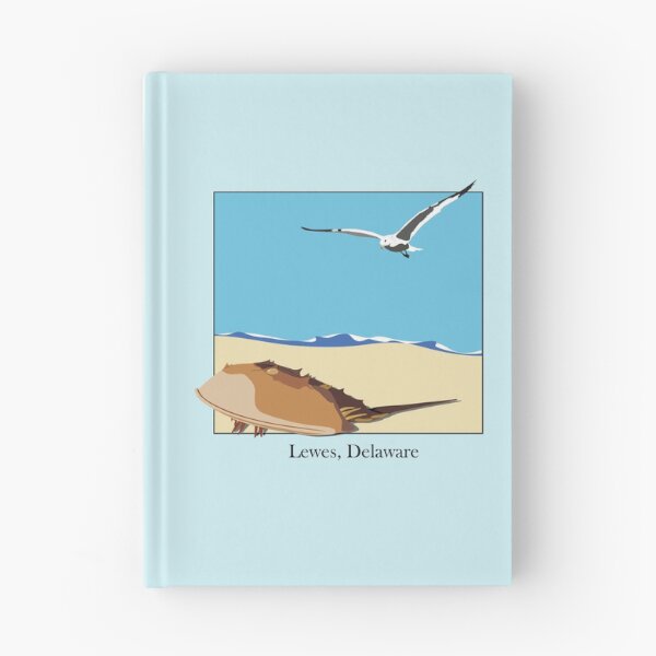 Item preview, Horseshoe Crab and Seagull Beach Design Lewes, Delaware Baskerville designed and sold by laughingwillows.