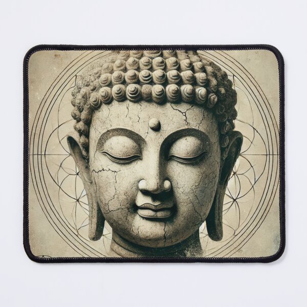 Item preview, Antique stone buddha head designed and sold by ValerieStOnge.