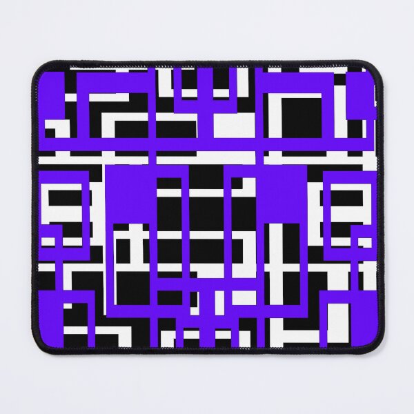 Item preview, Geometric Shapes Pattern Lavender-Blue White Black Background designed and sold by taiche.