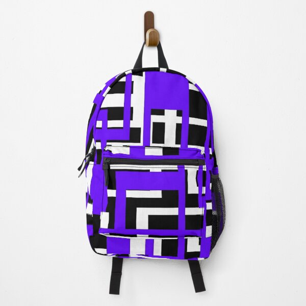 Item preview, Geometric Shapes Pattern Lavender-Blue White Black Background designed and sold by taiche.