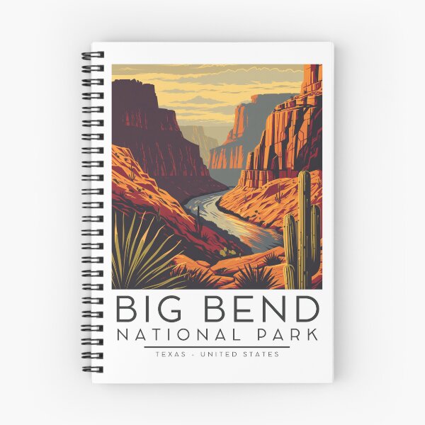 Item preview, A Vintage Illustration of Big Bend National Park - Texas - US designed and sold by GoodOldVintage.